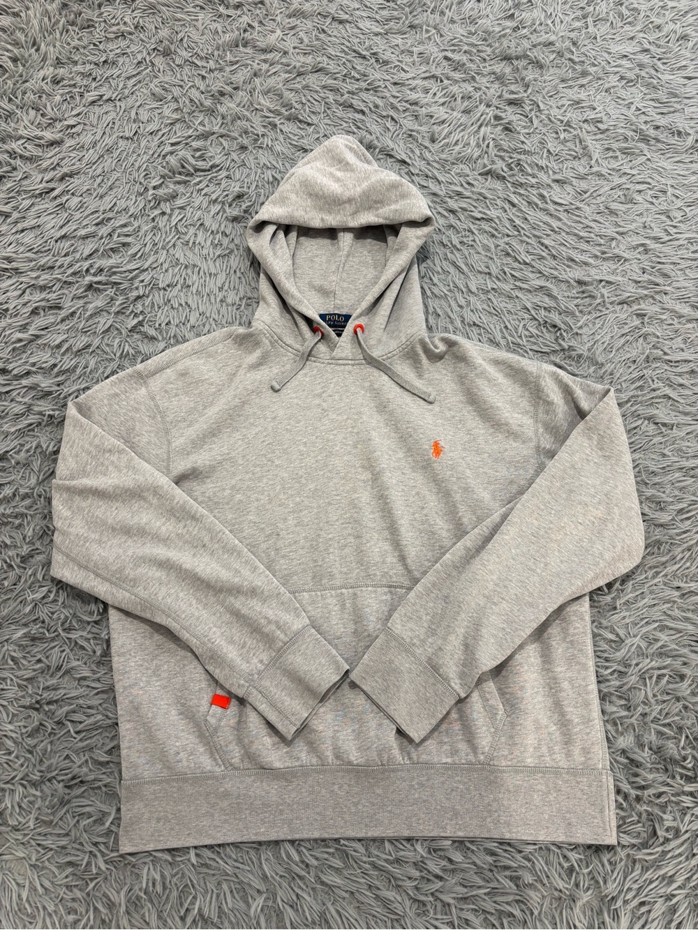 Polo Ralph Lauren Hoodie Men’s XL Performance Heather Gray Fleece Sweatshirt